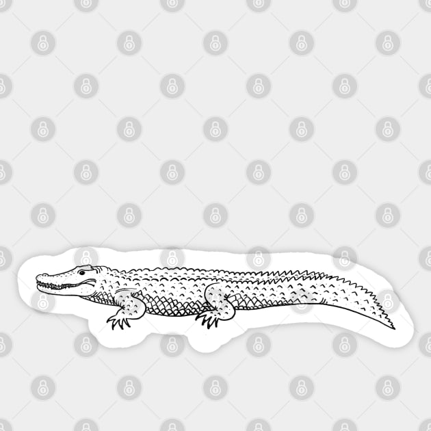 Saltwater Crocodile Sticker by wanungara